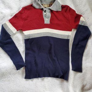 Vintage Male Duds 1/4 Button Pullover Sweater, Sz L